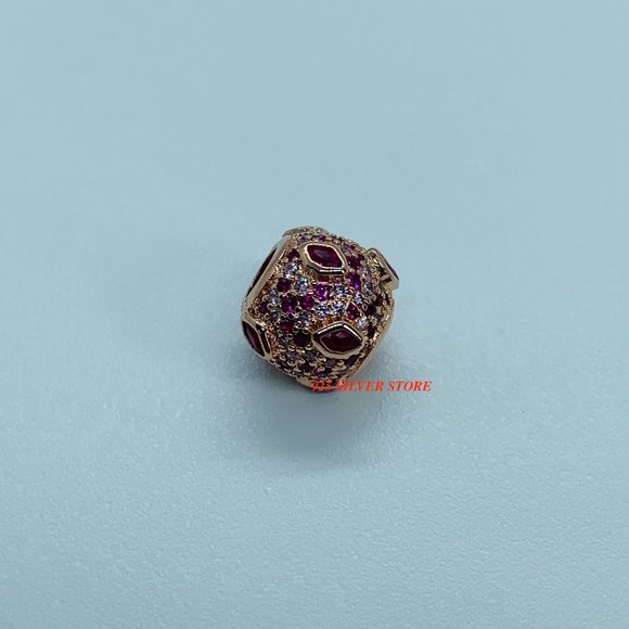 NEW Authentic Pandora Rose Gold KISS PAVE Charm / Pandora Bracelet/Pandora Charm - Picture 2 of 7